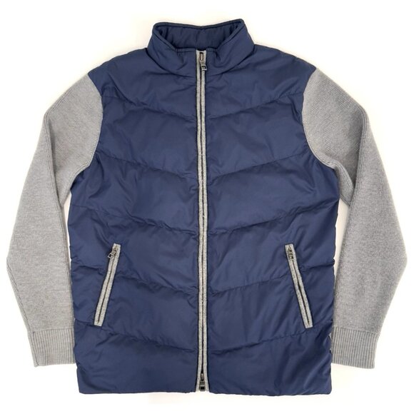 Peter Millar Mens Crown Crafted Wool Hybrid Cardigan Coat Jacket Sz Medium Navy - Picture 1 of 13